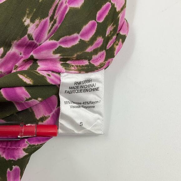 Young Fabulous & Broke Alya Bias Cut Mini Dress Green Pink Small - Picture 3 of 11